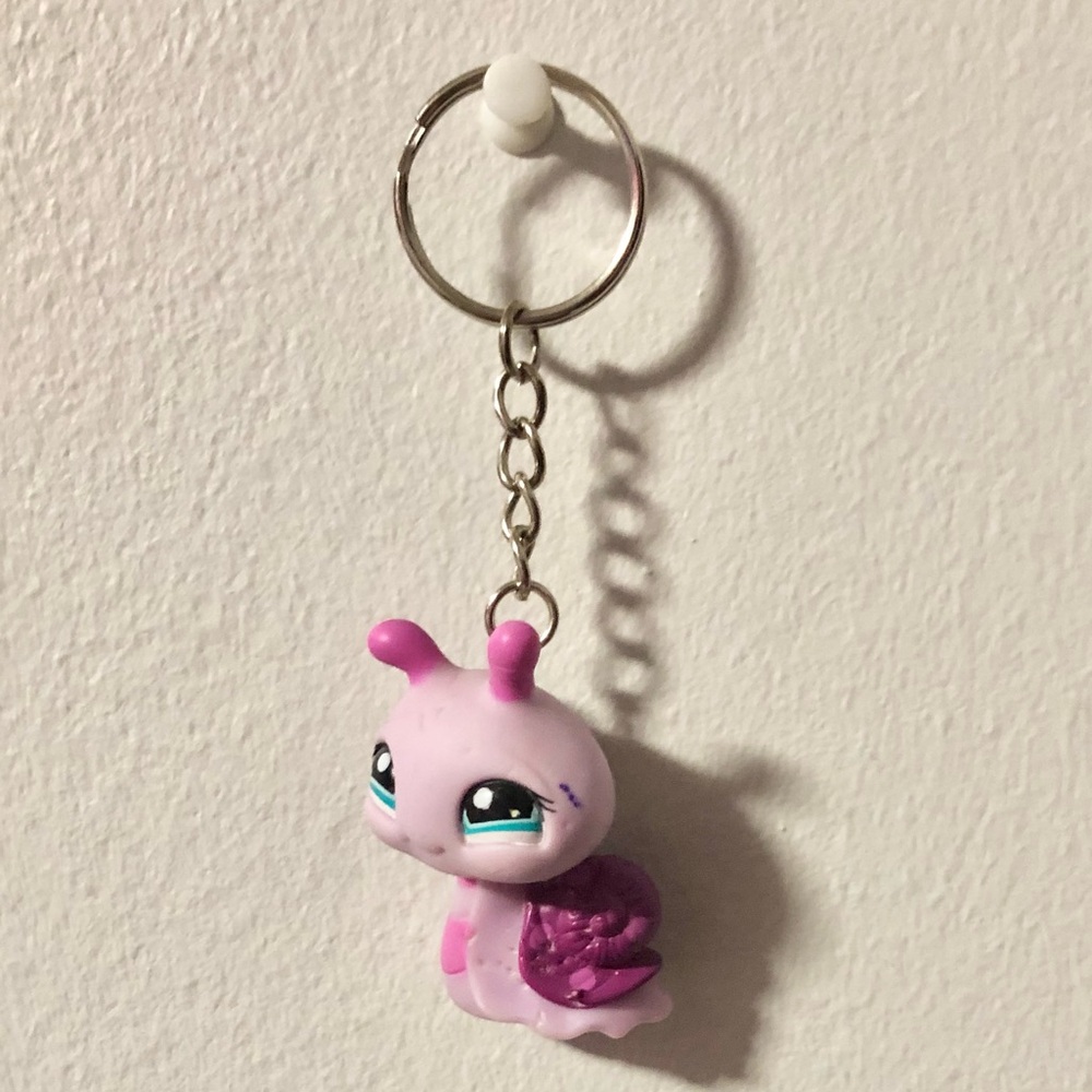 Littlest Pet Shop Purple Snail Keychain
